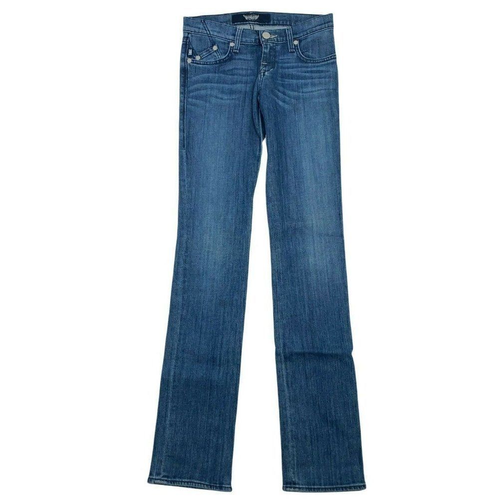 Rock & Republic Stella Jeans Womens 25 Blue Denim Straight Leg Pants